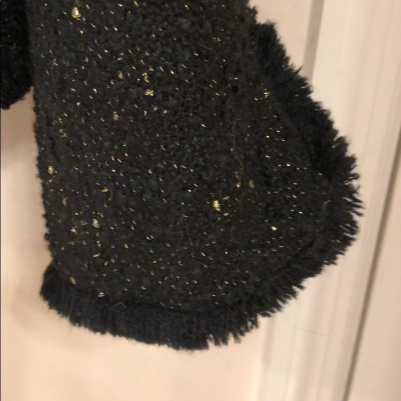 Ann Taylor black jacket w/gold sparkle - Picture 3 of 3